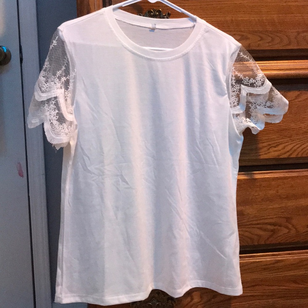 White Lace Tee